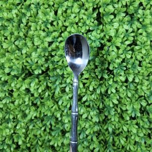 Cambridge Silversmiths Mambosa Bamboo Handle Sugar Spoon 18/10 SSl Silver 6.5"